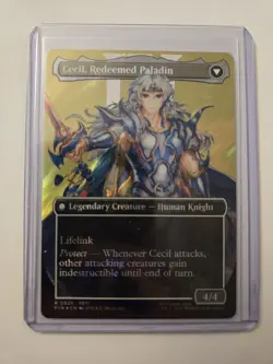 Cecil, Dark Knight (Borderless) (Surge Foil) Final Fantasy Magic MTG #525 - Image 2