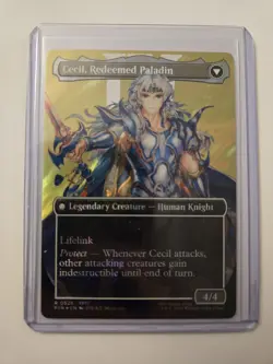 Cecil, Dark Knight (Borderless) (Surge Foil) Final Fantasy Magic MTG #525 - Image 4