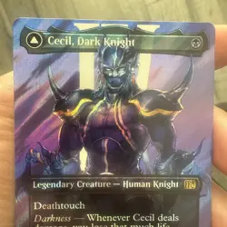 Cecil, Dark Knight (Borderless) (Surge Foil) Final Fantasy Magic MTG #525 - Image 2