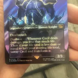 Cecil, Dark Knight (Borderless) (Surge Foil) Final Fantasy Magic MTG #525 - Image 3