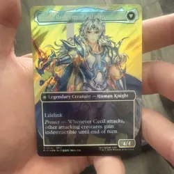Cecil, Dark Knight (Borderless) (Surge Foil) Final Fantasy Magic MTG #525 - Image 4