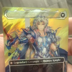 Cecil, Dark Knight (Borderless) (Surge Foil) Final Fantasy Magic MTG #525 - Image 5