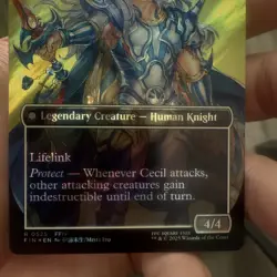 Cecil, Dark Knight (Borderless) (Surge Foil) Final Fantasy Magic MTG #525 - Image 6