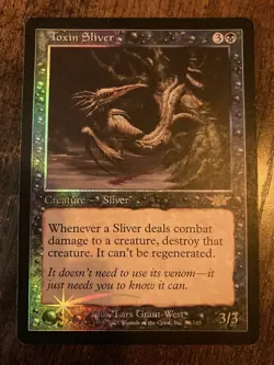 Toxin Sliver Legions Foil - MODERATE TO HEAVILY PLAYED (see photos) - Image 3