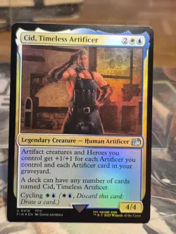 FOIL U 0416 Cid, Timeless Artificer NM Final Fantasy FIN MTG Card FFXI Creature - Image 3