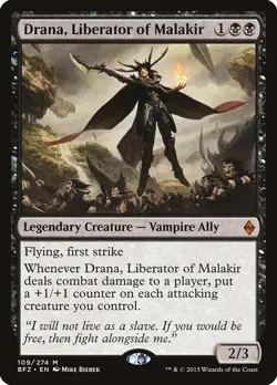 MTG Drana, Liberator of Malakir ** Battle for Zendikar ** English (NM) - Image 1