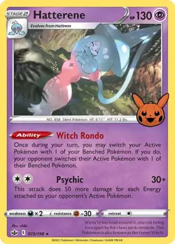 Hatterene 073/198 Trick or Trade Booster Bundle Holo - Image 1
