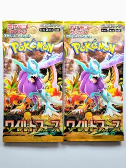 2 Packs Pokemon Card Game Wild Force Booster Pack Japanese - Factory Sealed - Image 1