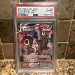 2022 Pokémon SWSH Umbreon V Max #TG23 PSA 10 Gem Mint Brilliant Stars - Image 3