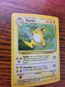 NM Raichu 14/102 -  Base Set Unlimited - WOTC Holo Rare Pokemon Card - Vintage - Image 12