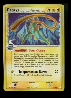 Deoxys 6/110 Delta Species SPEED FORME EX Holon Phantoms 2006 Holo Pokémon Card - Image 1