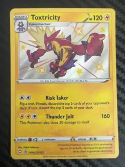 Pokémon TCG Toxtricity SV042/SV122 Shining Fates: Shiny Vault Holo Rare NM - Image 3
