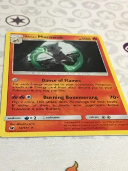 D457 POKEMON TCG CRIMSON INVASION ALOLAN MAROWAK #12 HOLO NM RARE - Image 2