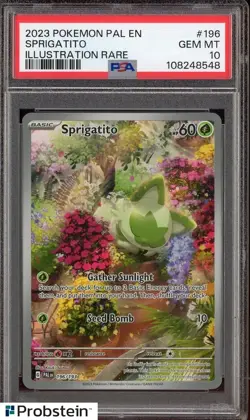 Pokemon Paldea Evolved Sprigatito 196 PSA 10 Gem Mint - Image 1