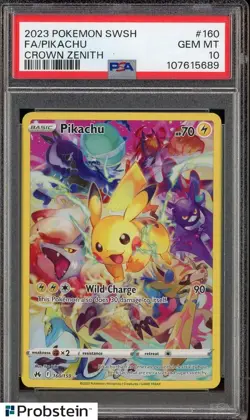 Pokemon Crown Zenith Pikachu 160 PSA 10 Gem Mint - Image 1