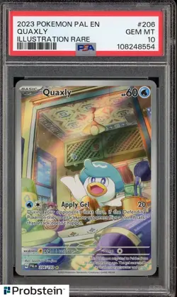 Pokemon Paldea Evolved Quaxly 206 PSA 10 Gem Mint - Image 1
