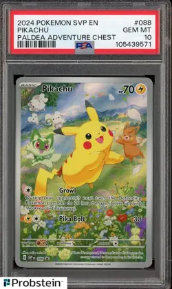 Pokemon Paldea Adventure Pikachu 088 PSA 10 Gem Mint - Image 1