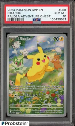Pokemon Paldea Adventure Pikachu 088 PSA 10 Gem Mint - Image 3