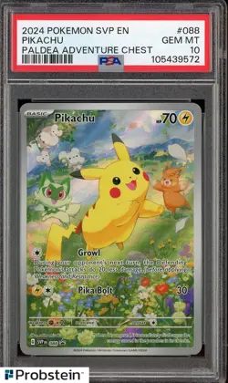 Pokemon Paldea Adventure Pikachu 088 PSA 10 Gem Mint - Image 3