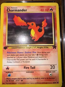 Charmander - 1st Edition TEAM ROCKET (2000) 50/82 GRADE 10 GEM MINT POKEMON CARD - Image 4