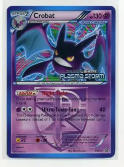Crobat Plasma Storm Pokemon Prerelease Promo BW51 Holo - Image 2
