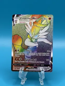 2020 Pokemon SWSH Rebel Clash Cinderace VMAX #194/192 Read - Image 3