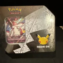 NEW Pokémon Celebrations 25th Anniversary Walgreens 8 pack  Sylveon Tin - Image 1