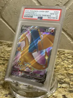 2020 Pokemon SWSH BSP Charizard v Champion Path Elite Trainer Box PSA 10 - Image 6