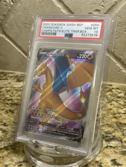 2020 Pokemon SWSH BSP Charizard v Champion Path Elite Trainer Box PSA 10 - Image 8