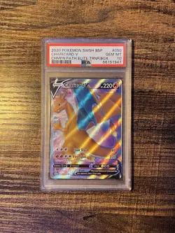 2020 Pokemon SWSH BSP Charizard v Champion Path Elite Trainer Box PSA 10 - Image 1