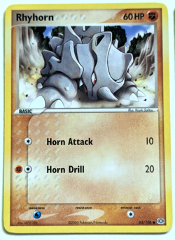 2x Rhyhorn 62/106 & Rhydon 19/106 Pokemon Cards - 2005 Ex Emerald (1) - Image 6