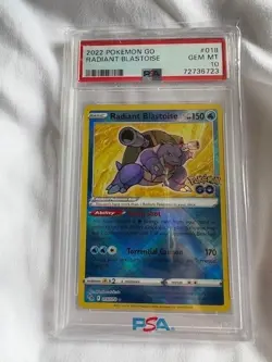 PSA 10 Radiant Blastoise 018/078 Pokémon GO 2022 GEM MINT - Image 1