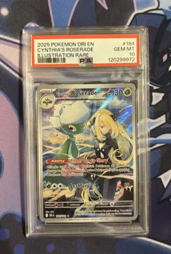 PSA 10 Pokemon 2025 Cynthia's Roserade IR 184/182 Destined Rivals - Image 1