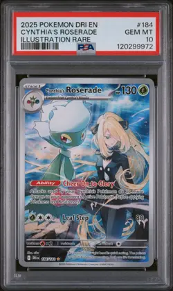 PSA 10 Pokemon 2025 Cynthia's Roserade IR 184/182 Destined Rivals - Image 5