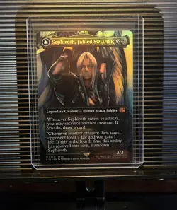 MTG Final Fantasy SEPHIROTH, FABLED SOLDIER/ONE-WINGED ANGEL Borderless Foil NM - Image 1