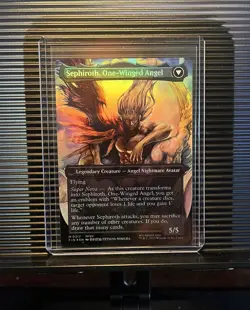 MTG Final Fantasy SEPHIROTH, FABLED SOLDIER/ONE-WINGED ANGEL Borderless Foil NM - Image 2