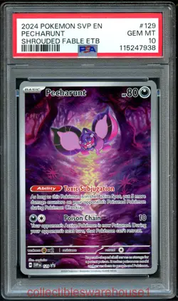 Pokemon Promo Pecharunt 129 PSA 10 - Image 1