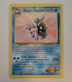 Misty's Cloyster (Rare) - 29/132 - Gym Heroes - Pokemon TCG - Vintage - LP - Image 1
