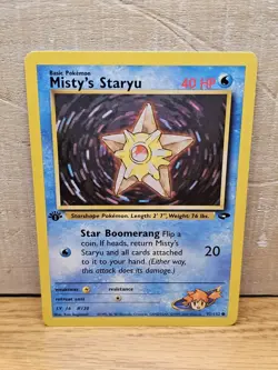 Misty's Staryu 1st Edition 92/132 Gym Challenge Non-Holo Pokemon Card TCG - Image 1