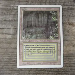 Magic The Gathering MTG Bayou Dual Land Revised 3rd Ungraded MP Good - Image 1