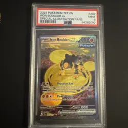 2024 POKEMON TEF EN-TEMPORAL FORCES #207 IRON BOULDER EX PSA 9 - Image 1