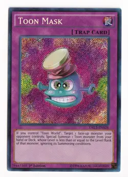 Yugioh Toon Mask DRL2-EN028 Secret Rare 1st Ed Nm - Image 1