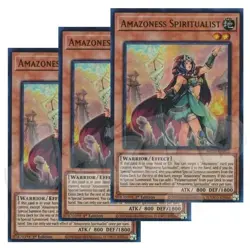 Yugioh - Amazoness Spiritualist x 3 - 1st Edition Ultra Rare LP - Free Holo Card - Image 1