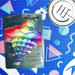PokÃ©mon Sandaconda VMax Silver Foil Holo Textured Fan Art Card Nintendo - Image 1