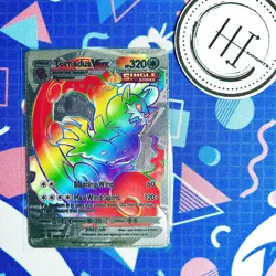 PokÃ©mon Tornadus VMax Silver Foil Holo Textured Fan Art Card Nintendo - Image 1