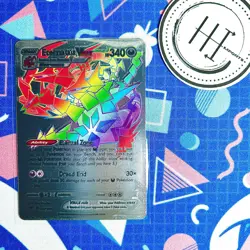 PokÃ©mon Eternatus VMax Silver Foil Holo Textured Fan Art Card Nintendo - Image 1