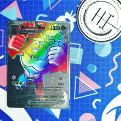 PokÃ©mon Rillaboom VMax Silver Foil Holo Textured Fan Art Card Nintendo - Image 1