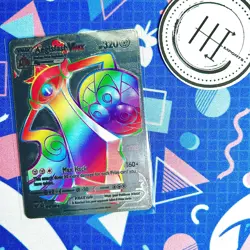PokÃ©mon Ageislash VMax Silver Foil Holo Textured Fan Art Card Nintendo - Image 1