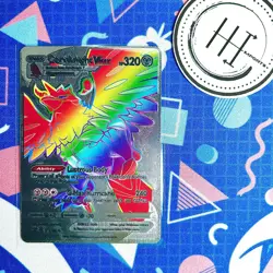 PokÃ©mon Corviknight VMax Silver Foil Holo Textured Fan Art Card Nintendo - Image 1