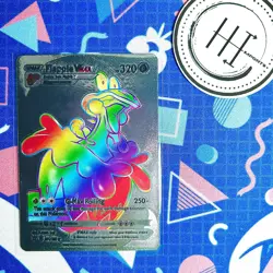 PokÃ©mon Flapple VMax Silver Foil Holo Textured Fan Art Card Nintendo - Image 1